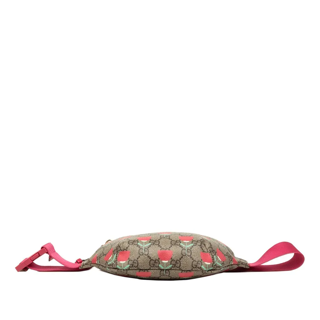 Gucci Kids GG Supreme Tulip Belt Bag Beige Canvas Very good - Inside View