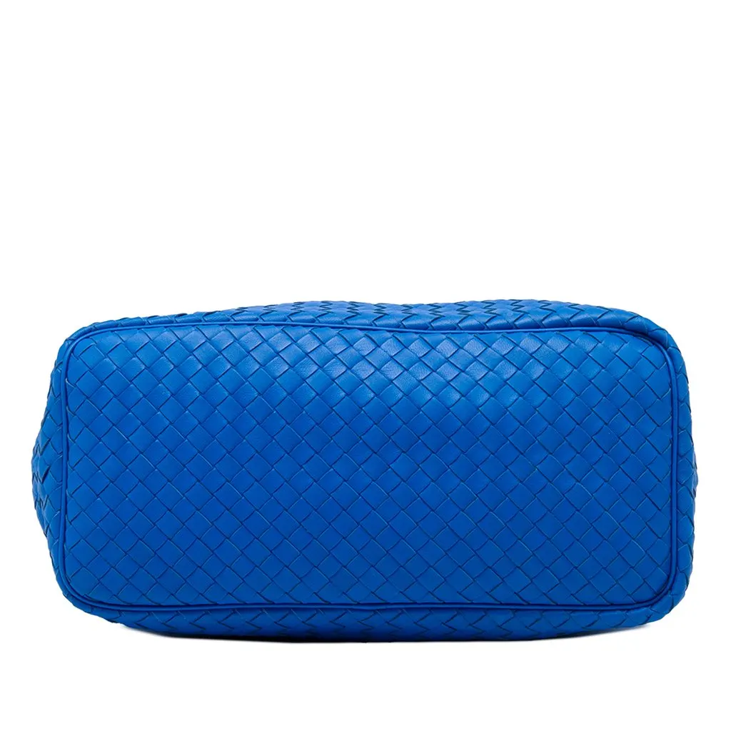 Bottega Veneta Nappa Intrecciato Shoulder Bag Blue Leather Very good - Inside View