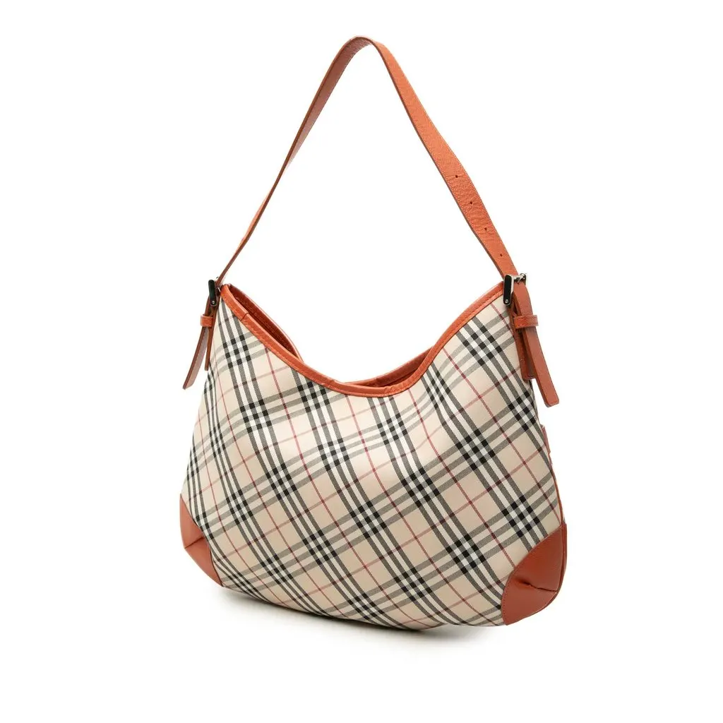 Burberry Nova Check Canvas Hobo Beige Very good - Back View