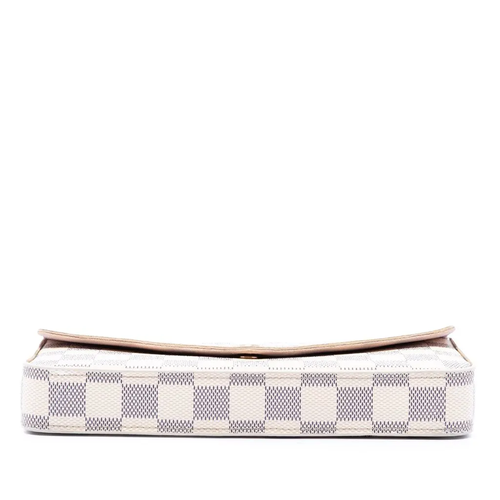 Louis Vuitton Damier Azur Pochette Felicie White Canvas Very good - Inside View