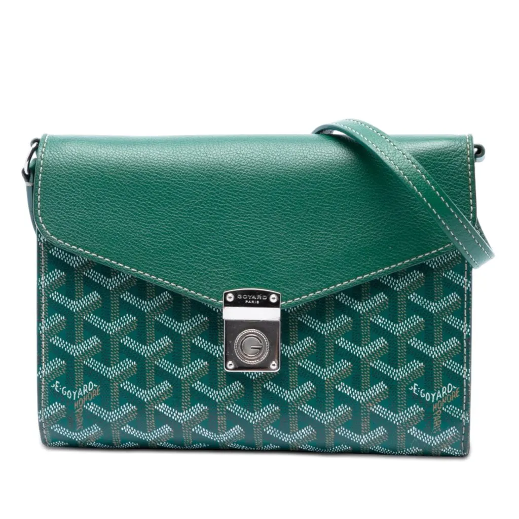 Goyard Goyardine Chypre Wallet Pouch Green Very good - Front View