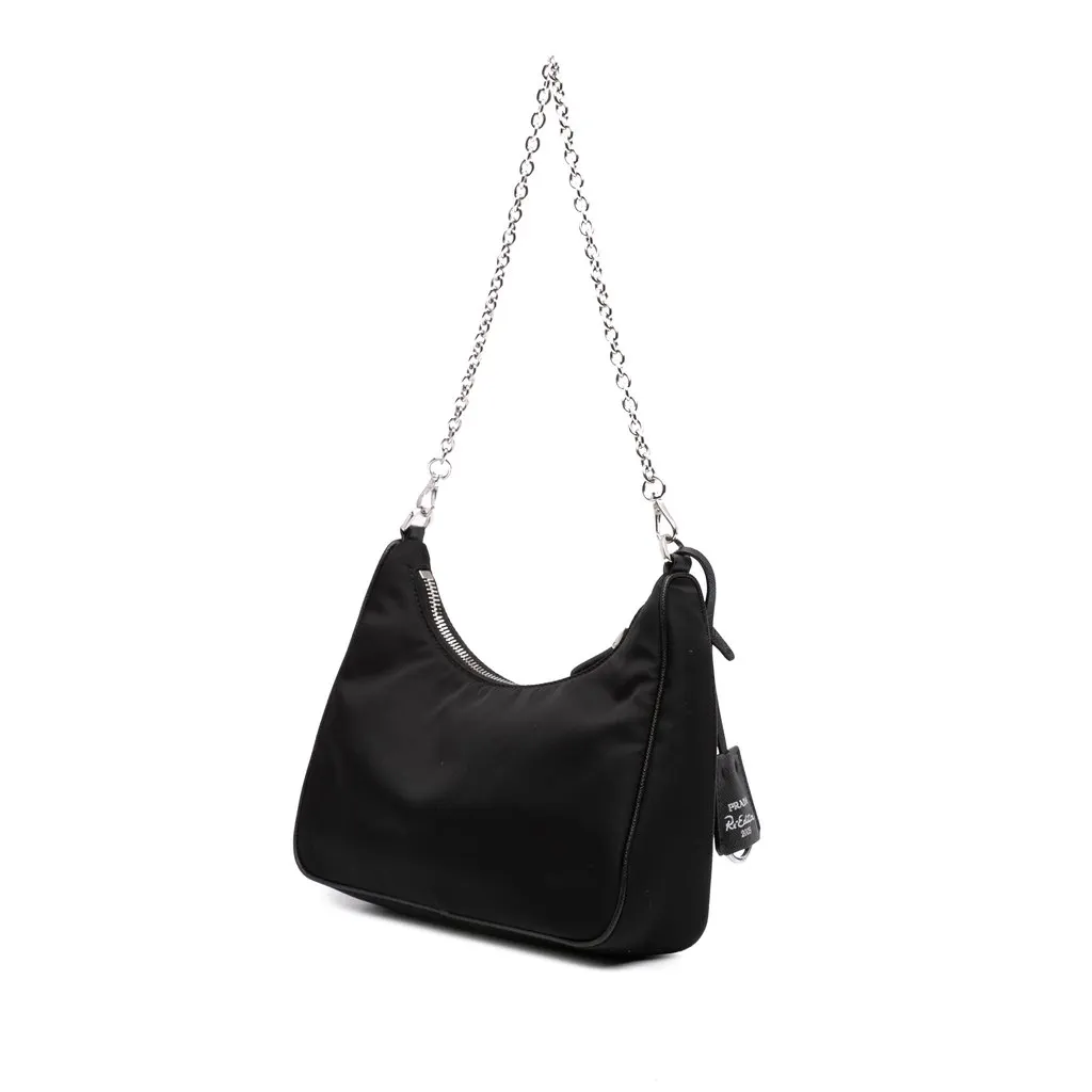 Prada Saffiano Trimmed Re Nylon Re Edition 2005 Satchel Black Very good - Back View
