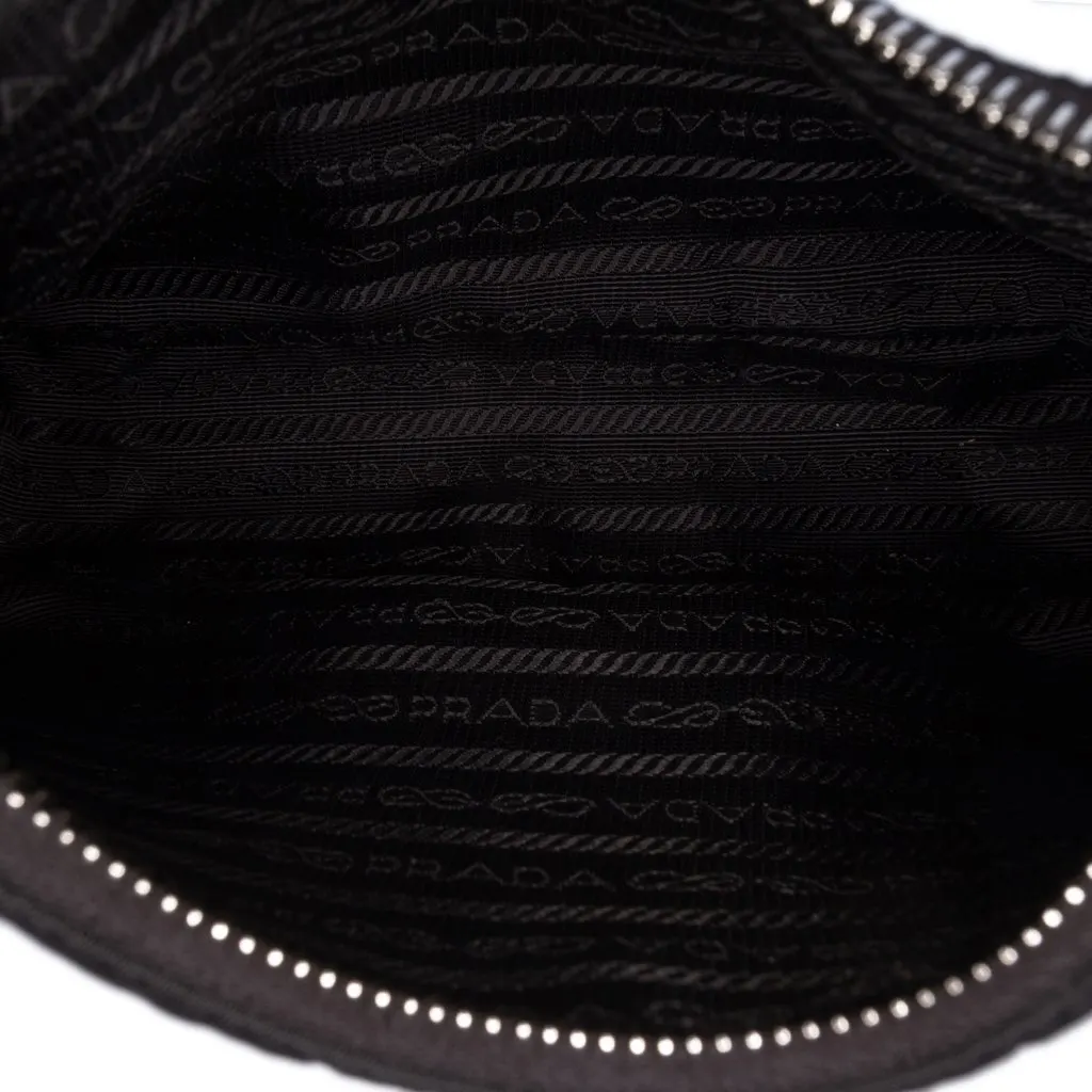 Prada Saffiano Trimmed Re Nylon Re Edition 2005 Satchel Black Very good - Model View