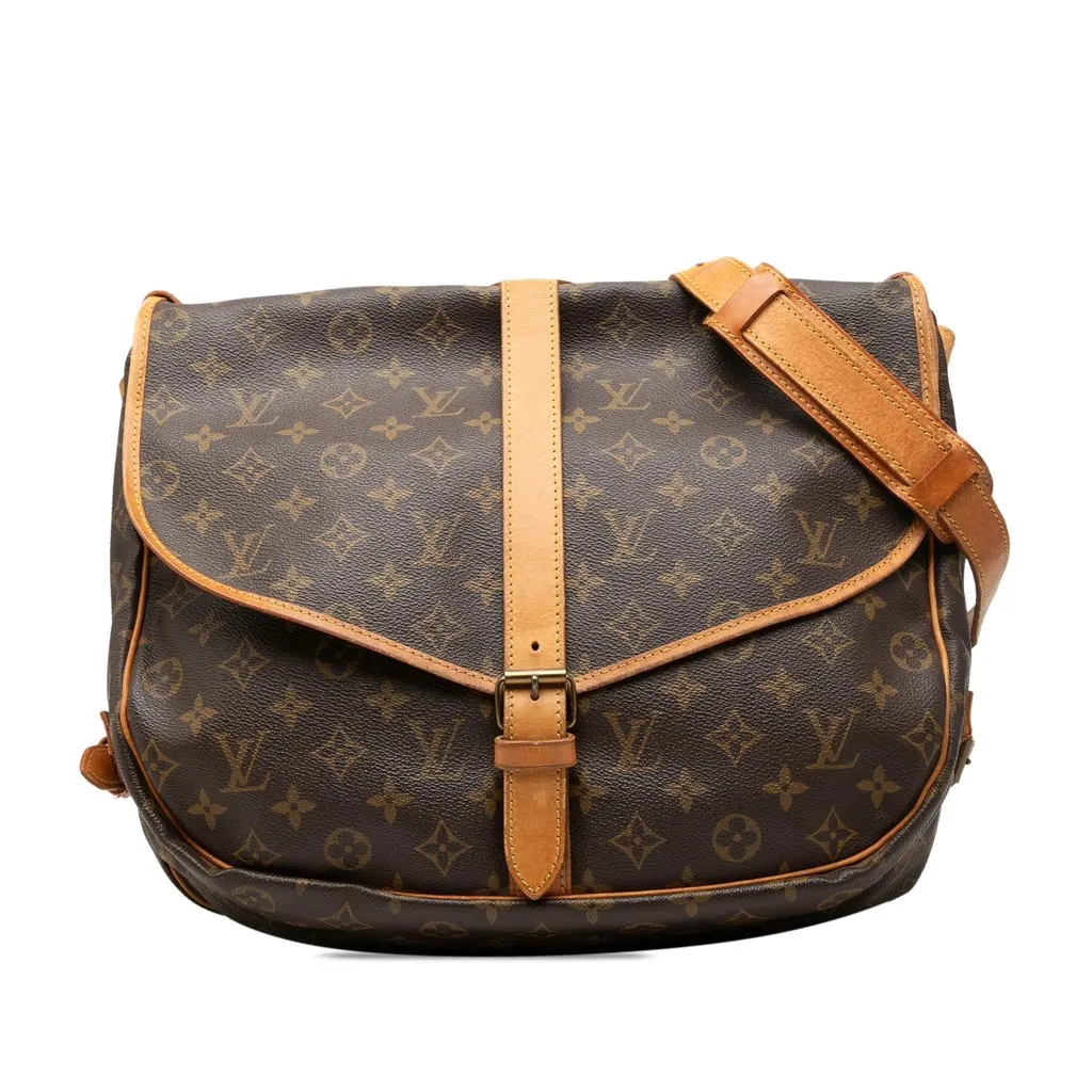 Louis Vuitton Monogram Saumur 35 Brown Very good - Front View