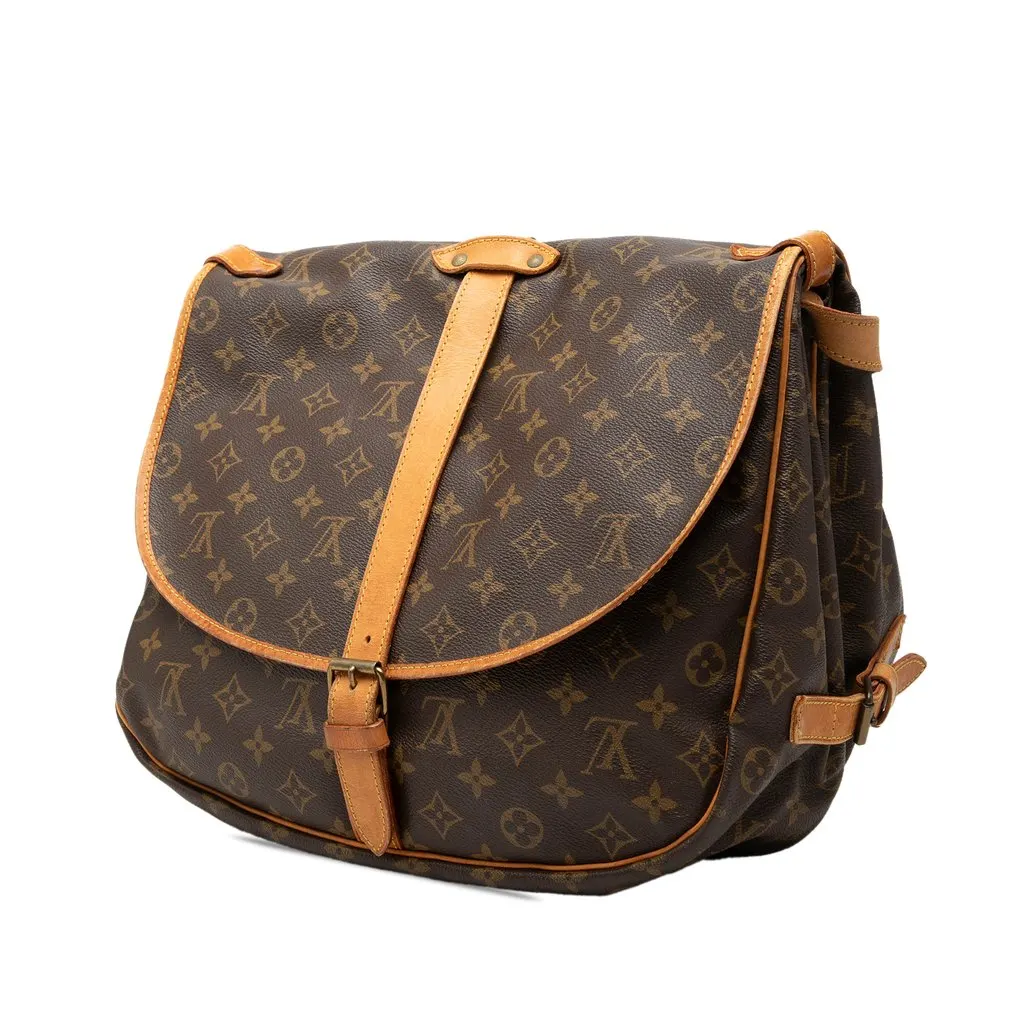 Louis Vuitton Monogram Saumur 35 Brown Very good - Back View
