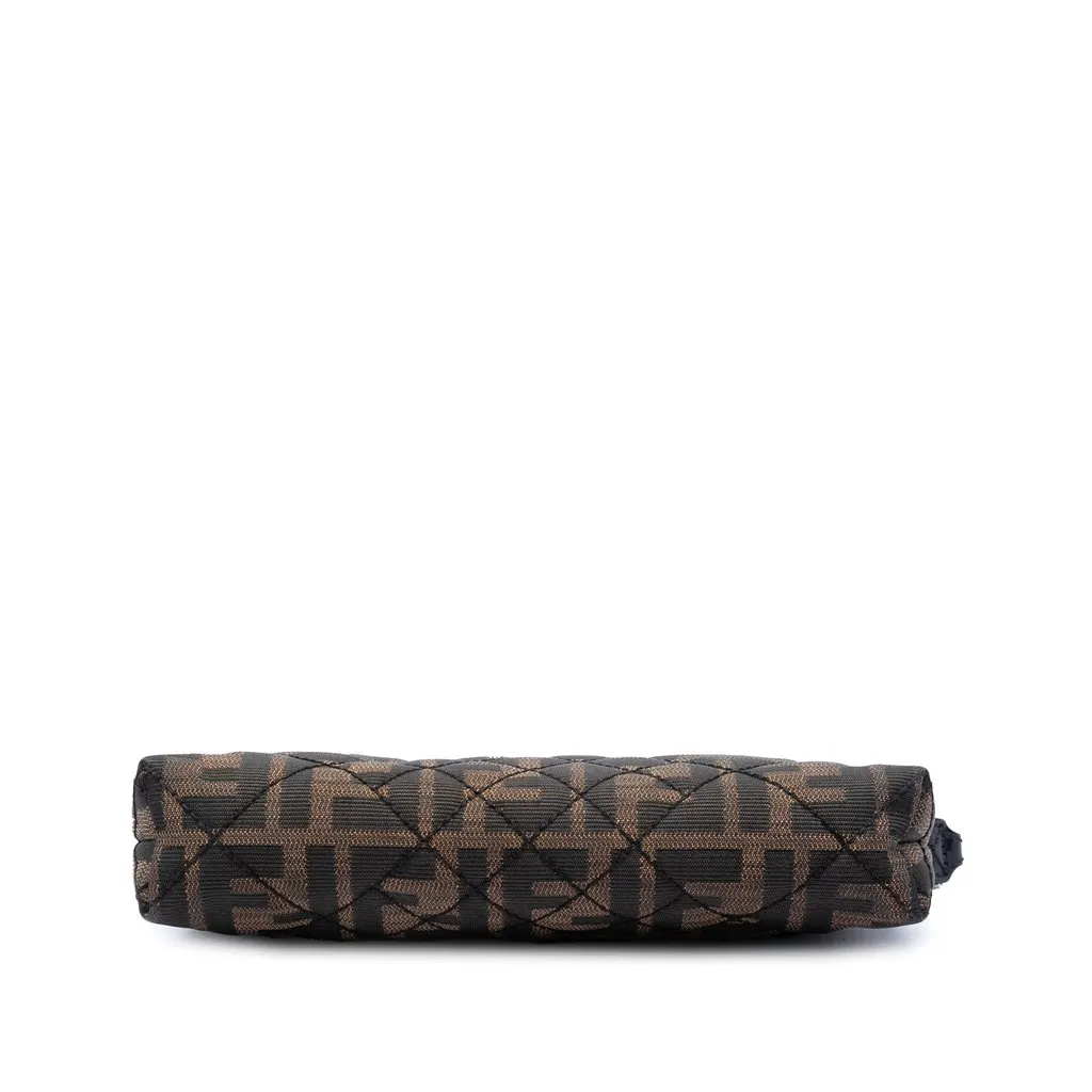 Fendi Quilted Zucca Canvas Chain Pochette Brown Very good - Inside View