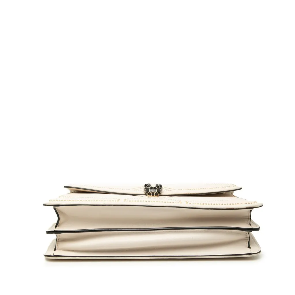 Bvlgari Studded Leather Diamond Blast Serpenti Forever Crossbody Beige Leather Very good - Inside View