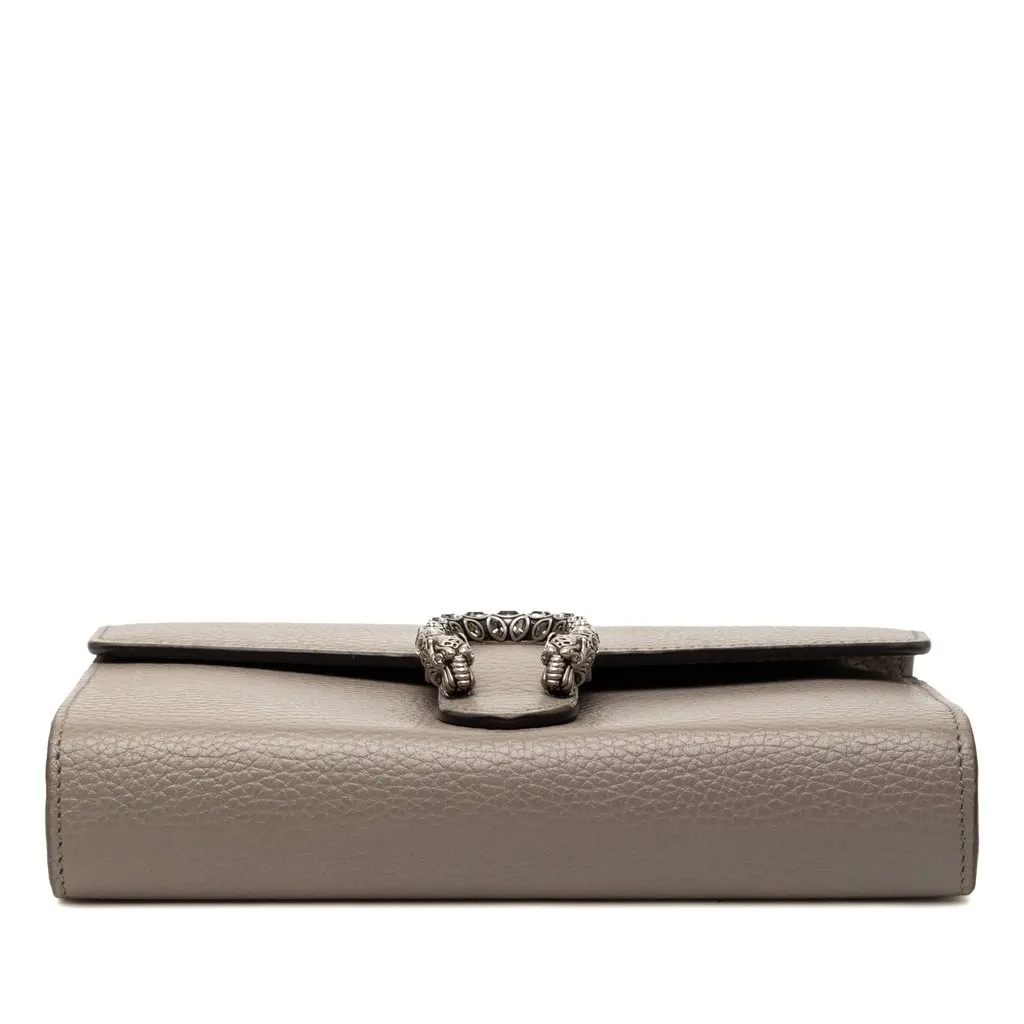 Gucci Calfskin Dionysus Wallet on Chain Brown Leather Very good - Inside View