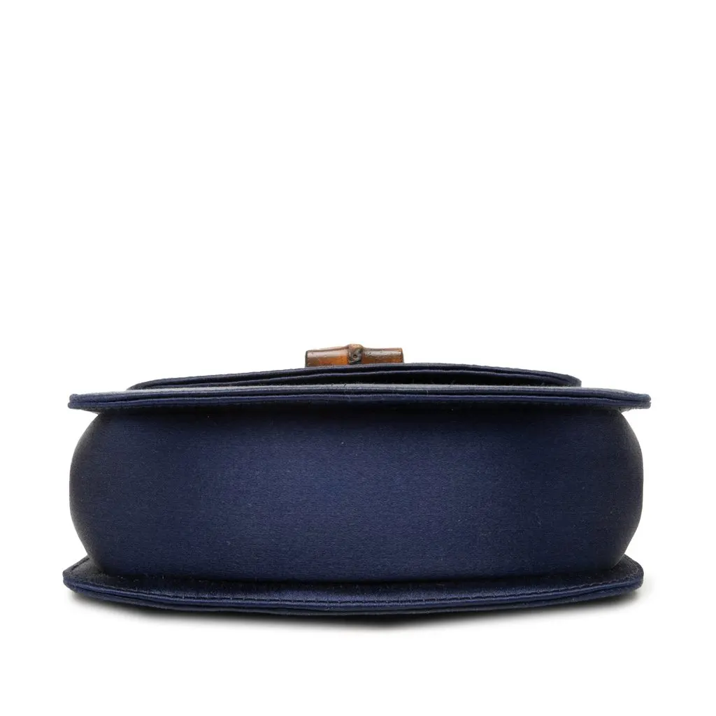 Gucci Mini Satin Bamboo Night Blue Very good - Inside View