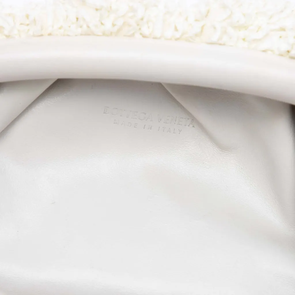 Bottega Veneta Boucle Raffia The Mini Pouch Crossbody White Very good - Box View