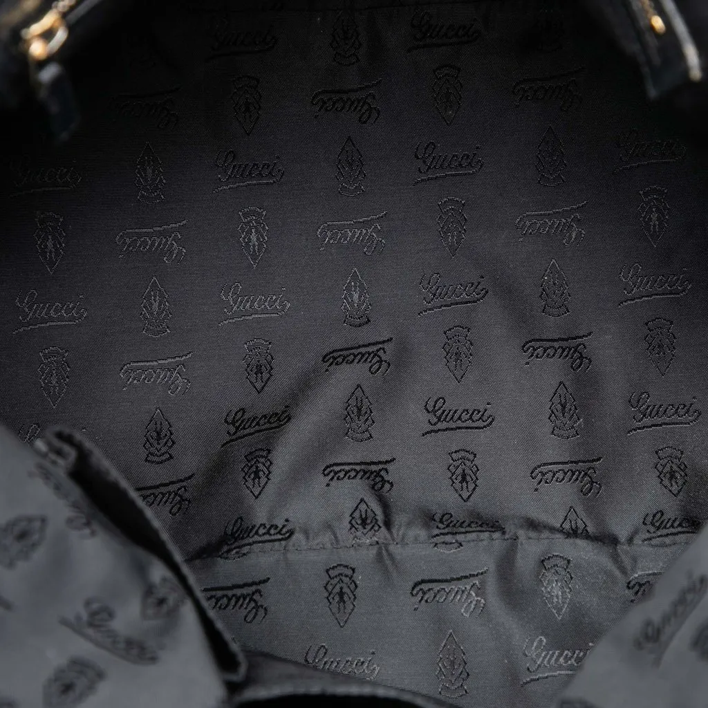 Gucci Large Patent Hysteria Satchel Black Leather Very good - Model View