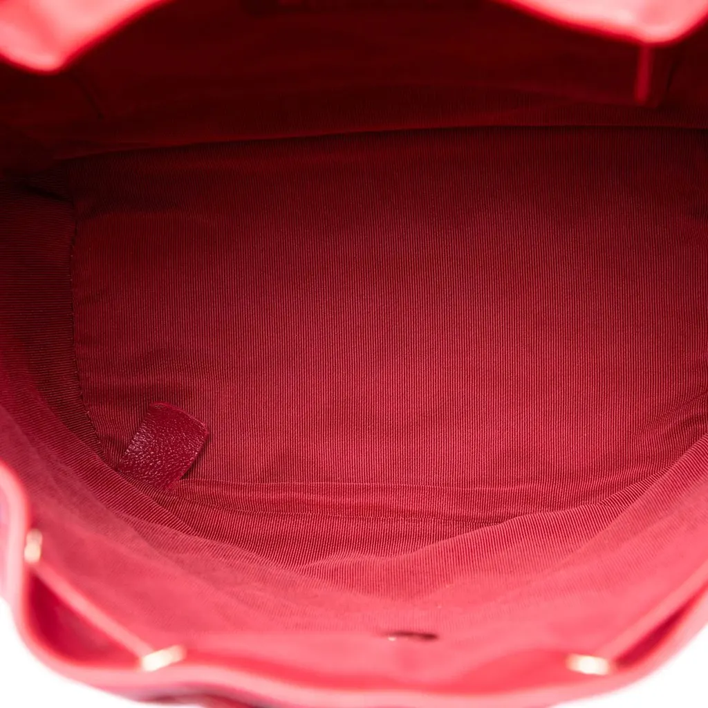 Chanel Mini Quilted Lambskin Urban Spirit Backpack Red Leather Very good - Model View