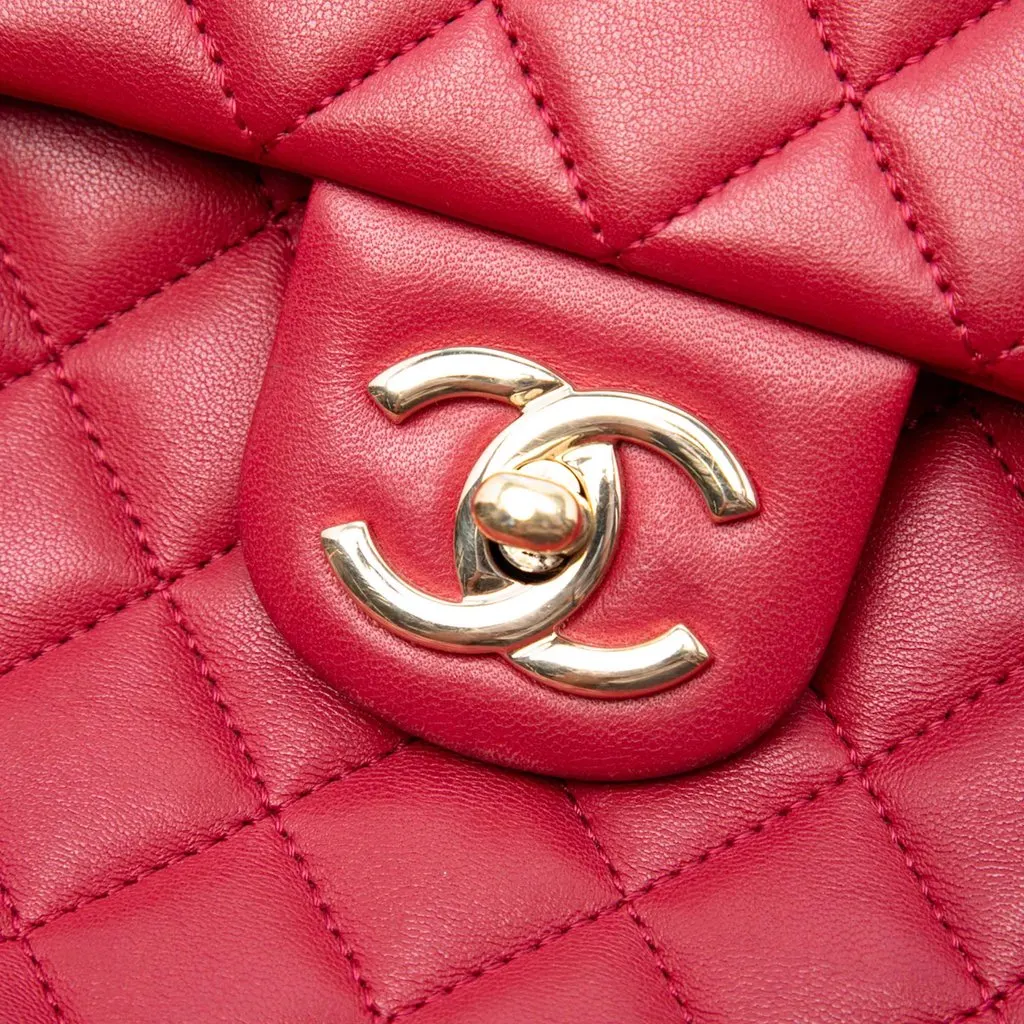 Chanel Mini Quilted Lambskin Urban Spirit Backpack Red Leather Very good - Box View