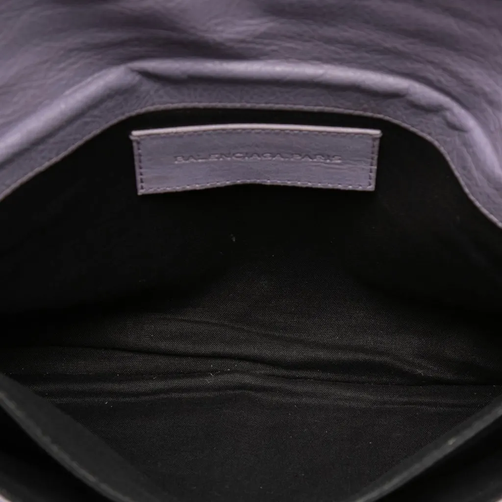 Balenciaga Lambskin Motocross Classic Envelope Clutch Purple Leather Very good - Model View