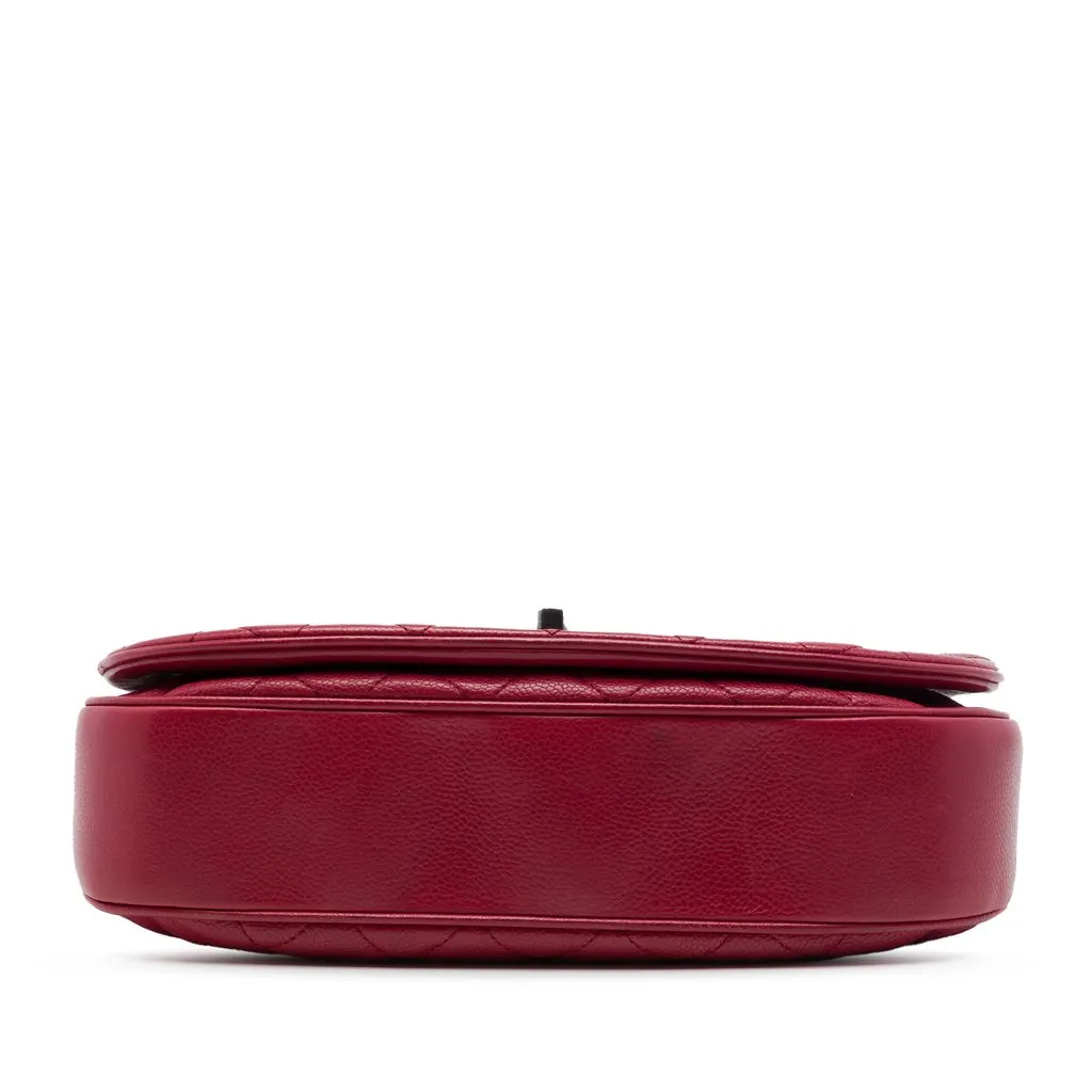 Chanel Medium Quilted Caviar Casual Pocket Flap Red Leather Very good - Inside View