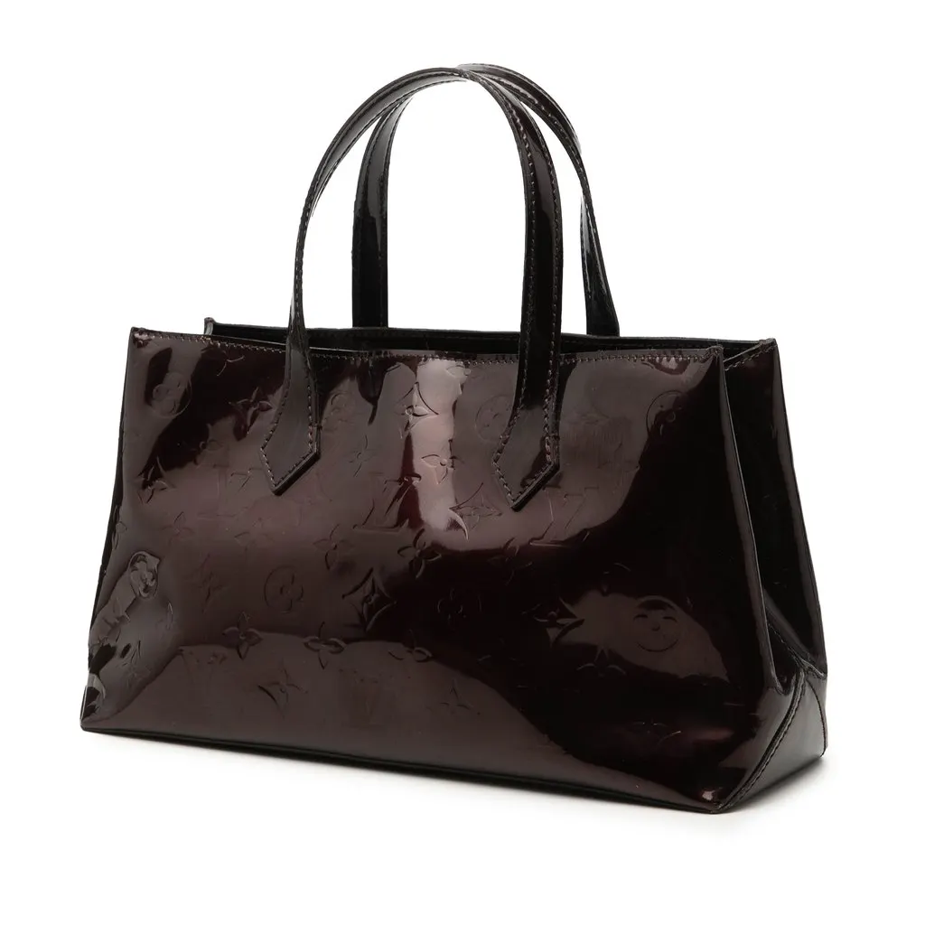 Louis Vuitton Monogram Vernis Wilshire PM Purple Leather Very good - Back View