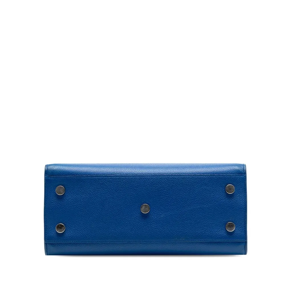 Saint Laurent Baby Leather Sac De Jour Satchel Blue Leather Very good - Inside View