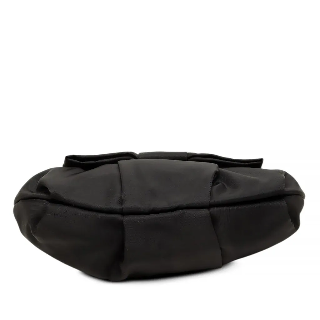 Prada Tessuto Bow Wristlet Clutch Black Polyamide Good - Inside View