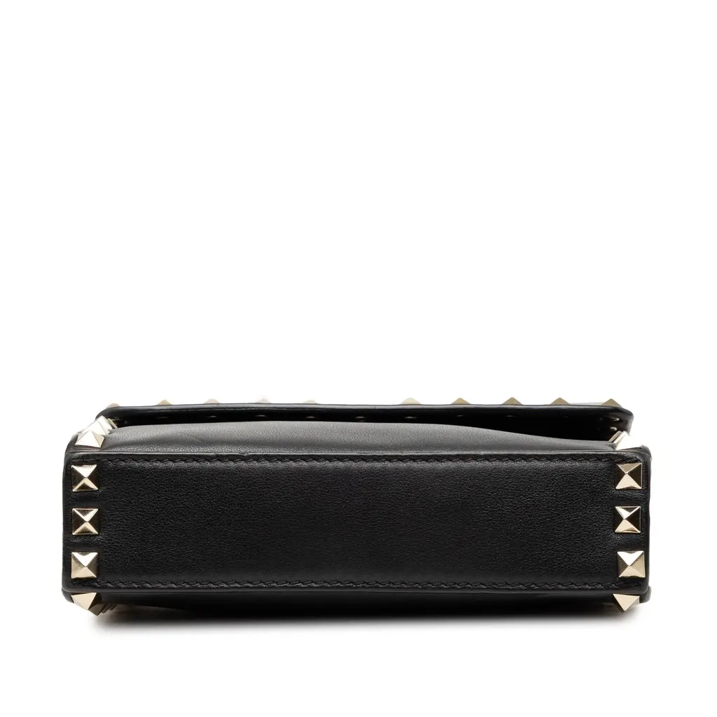 Valentino Mini Leather Rockstud Crossbody Black Leather Very good - Inside View