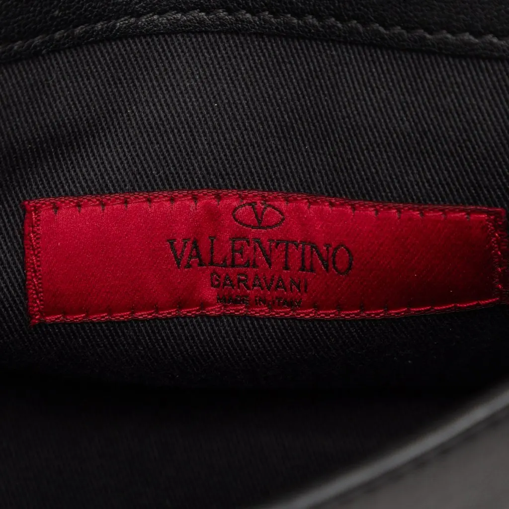 Valentino Mini Leather Rockstud Crossbody Black Leather Very good - Box View