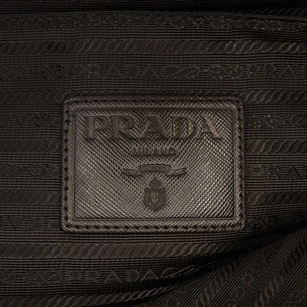 Prada Tessuto Bomber Vertical Laptop Bag Black Polyamide Very good - Box View