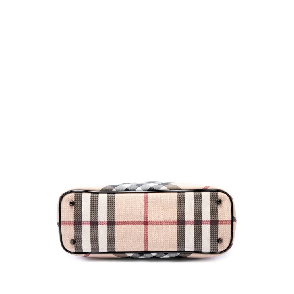Burberry Supernova Check Coated Canvas Tote Beige Very good - Inside View