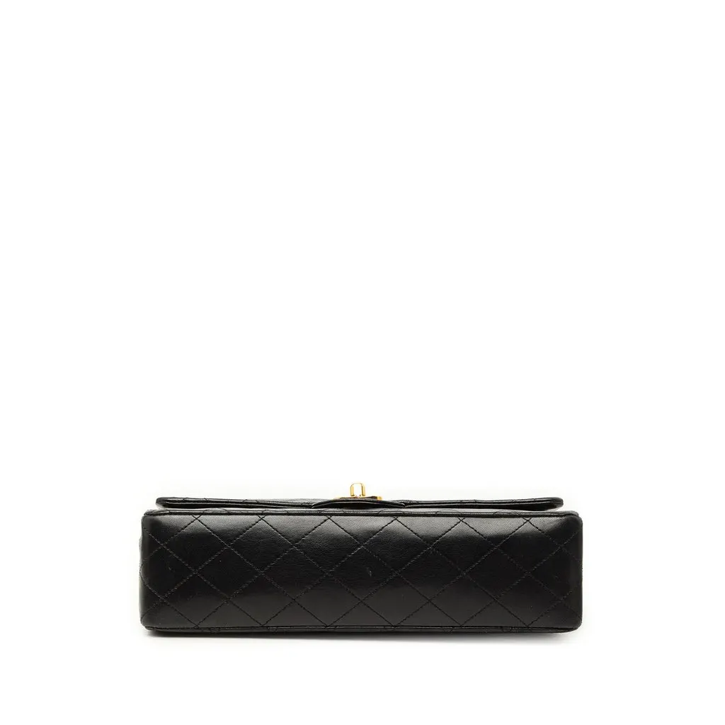 Chanel Medium Classic Lambskin Double Flap Black Leather Very good - Inside View