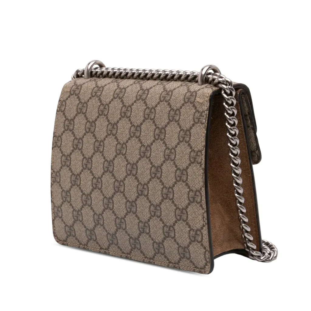 Gucci Small GG Supreme Dionysus Crossbody Beige Canvas Very good - Back View