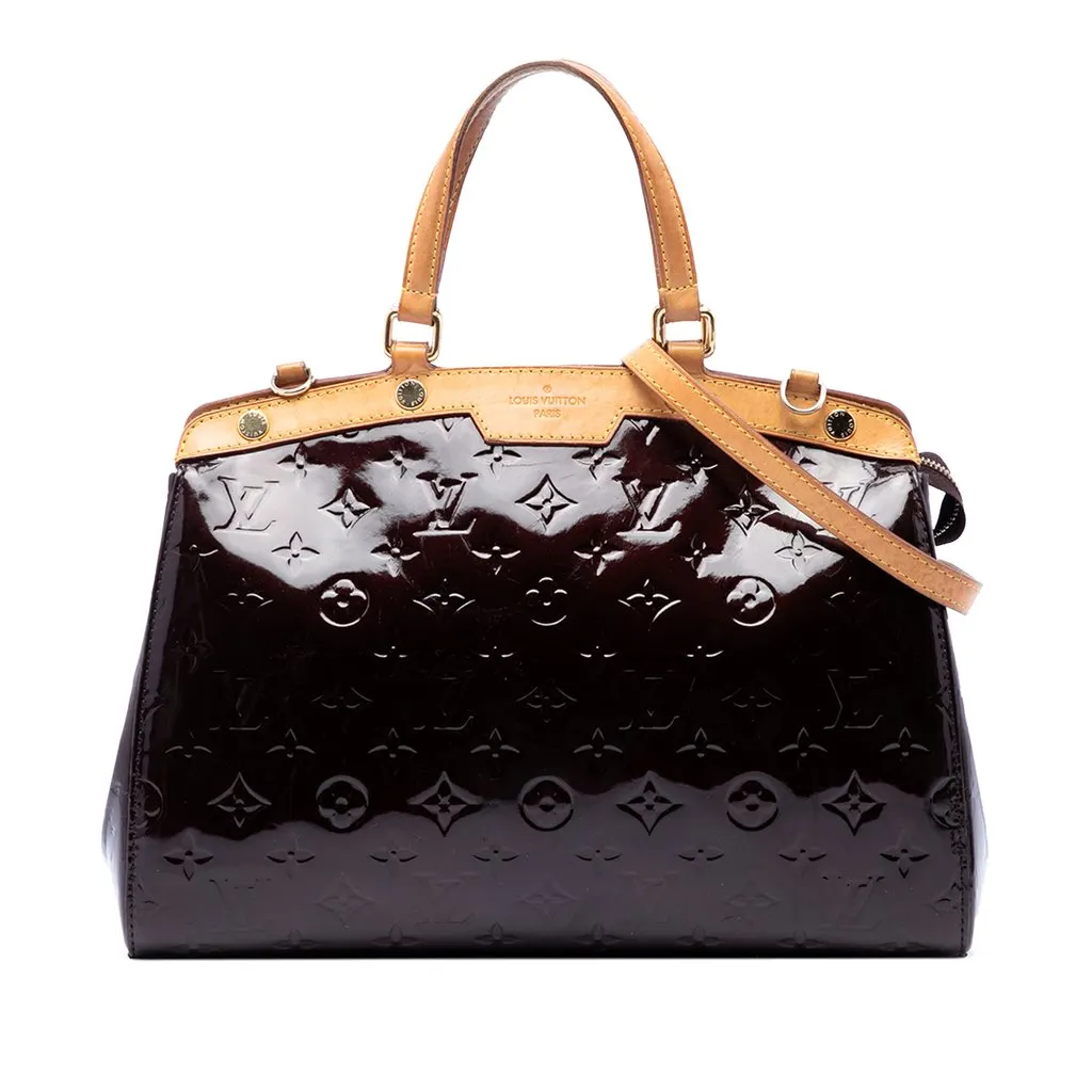 Louis Vuitton Monogram Vernis Brea MM Purple Leather Very good - Front View