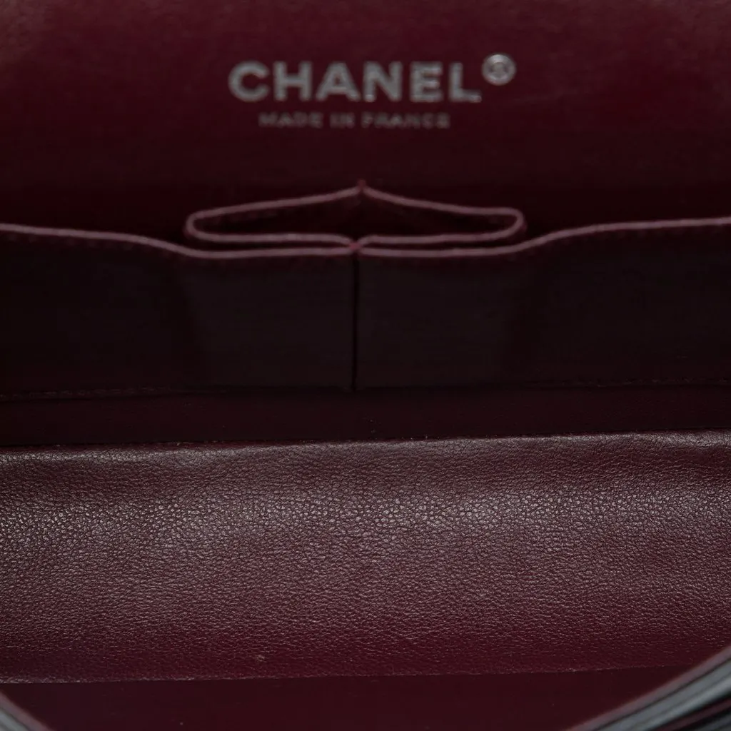 Chanel Medium Classic Lambskin Double Flap Black Leather Very good - Model View