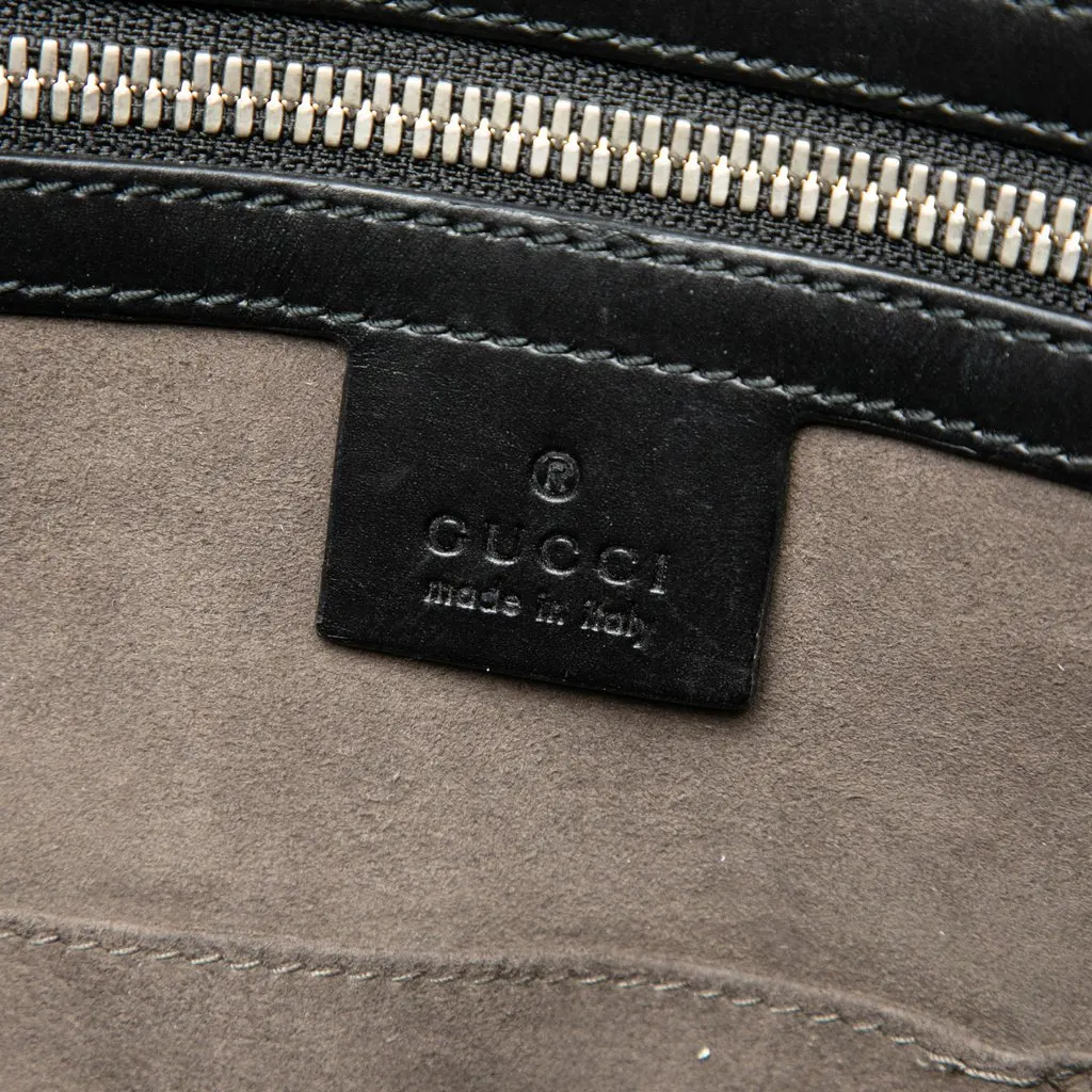 Gucci Guccissima Business Bag Black Leather Very good - Box View