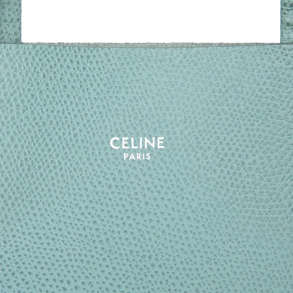 Celine Small Grained Calfskin Vertical Cabas Tote Blue Leather Very good - Box View