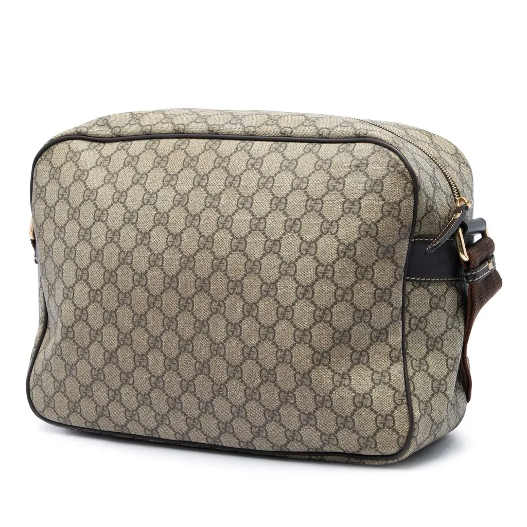 Gucci GG Supreme Crossbody Beige Canvas Good - Back View