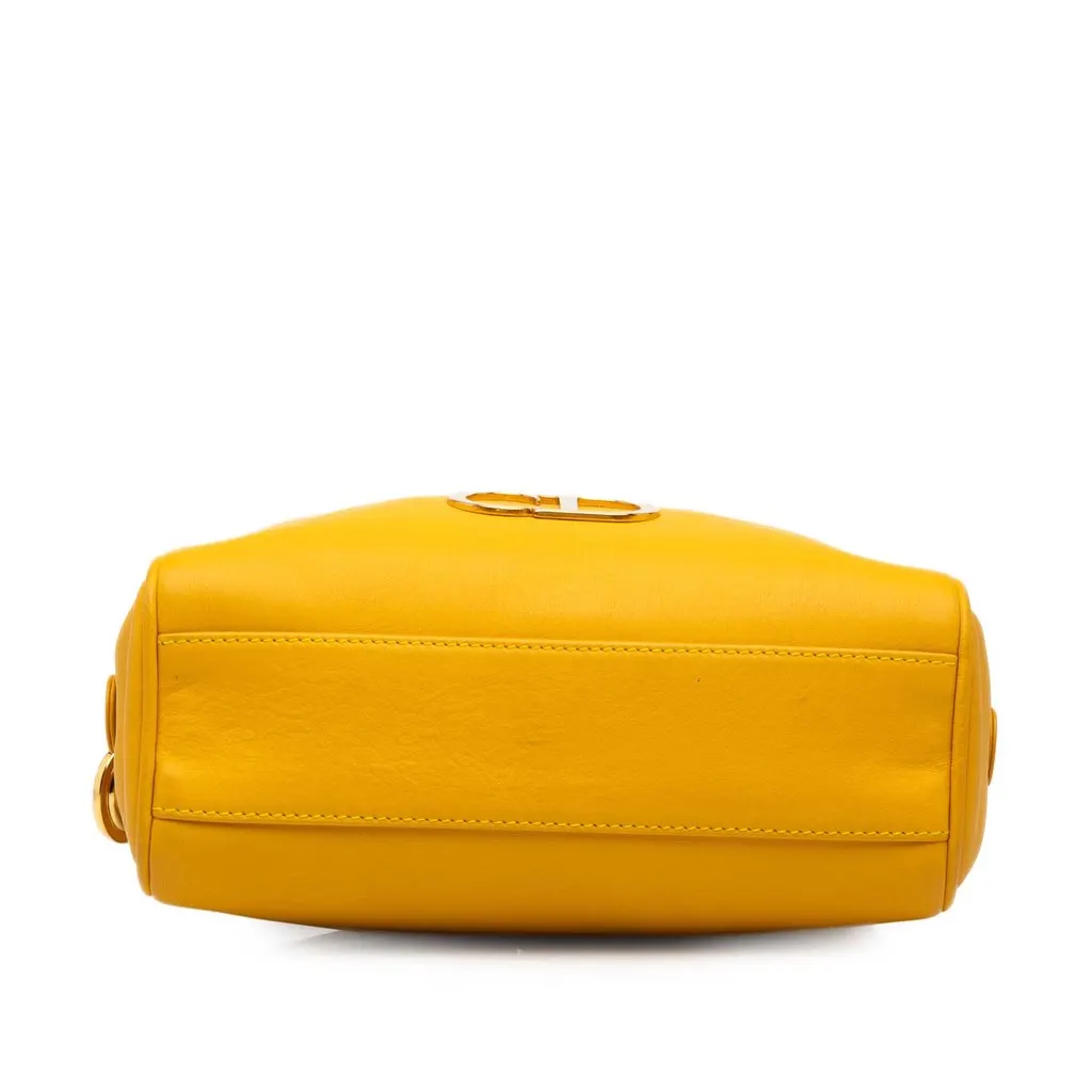 Dior Leather CD Logo Handbag Yellow Leather Very good - Inside View
