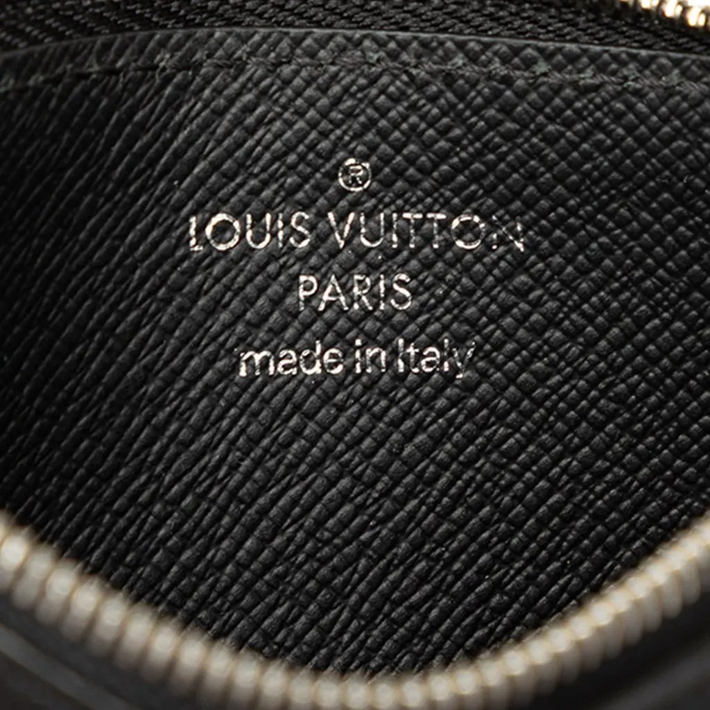 Louis Vuitton Monogram Eclipse Taigarama Coin Card Holder Black Very good - Box View