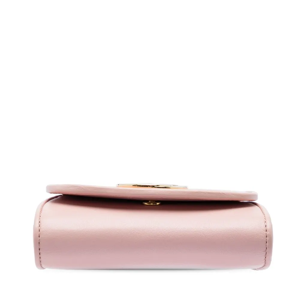 Gucci Medium Calfskin Blondie Wallet on Chain Pink Leather Very good - Inside View