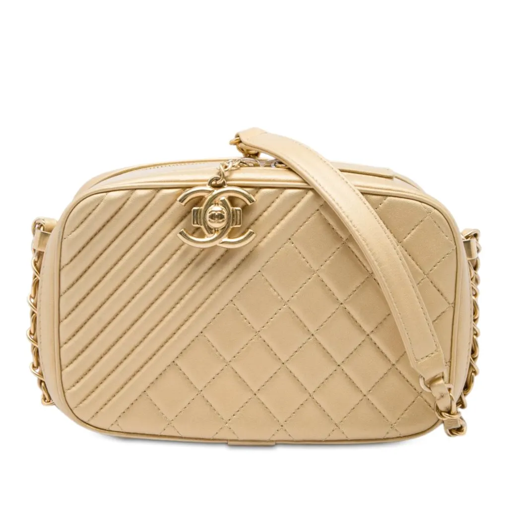Chanel Small Quilted Lambskin Coco Boy Camera Bag