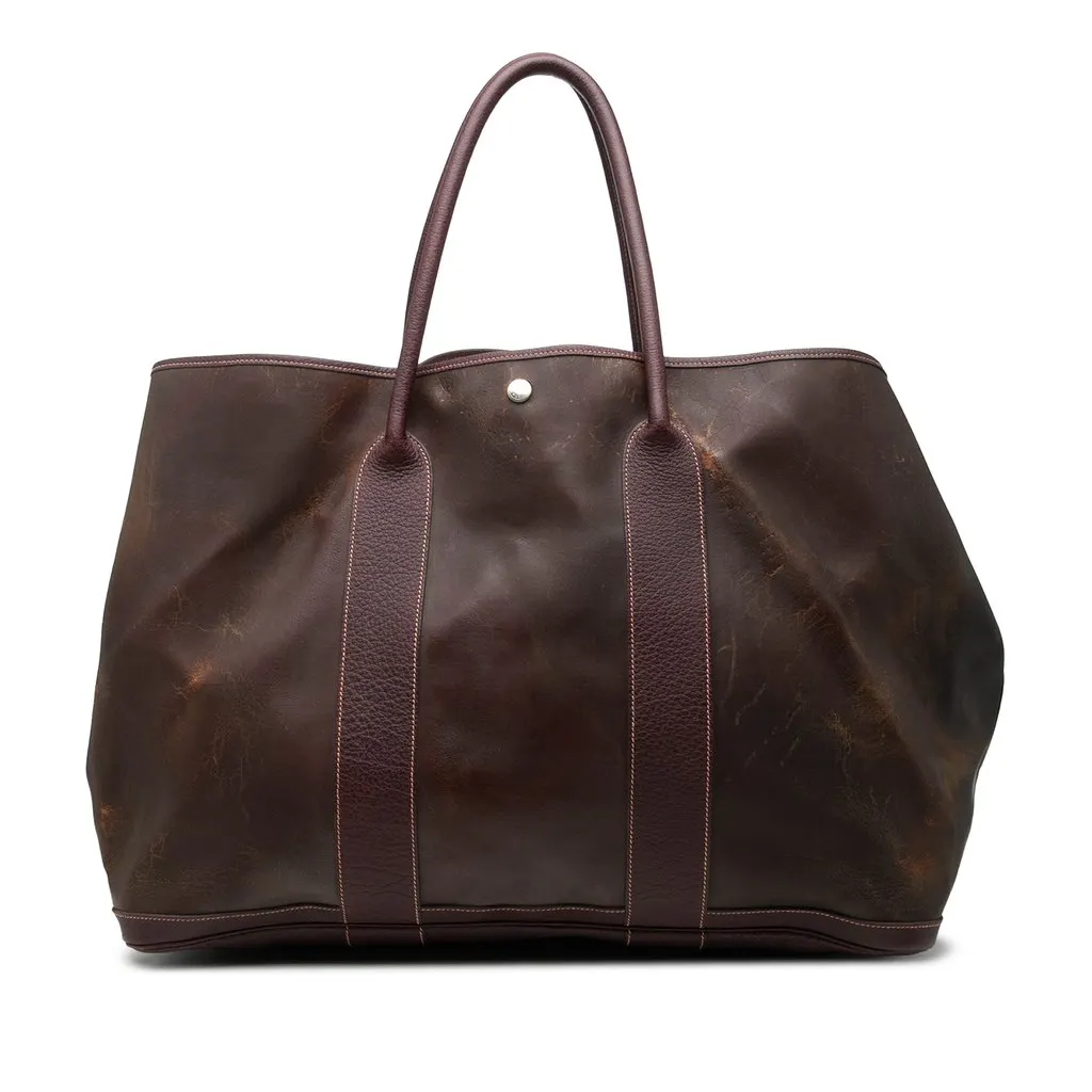 Hermès Amazonia and Buffle Skipper Garden Party 49 Brown Polyester Good - Front View