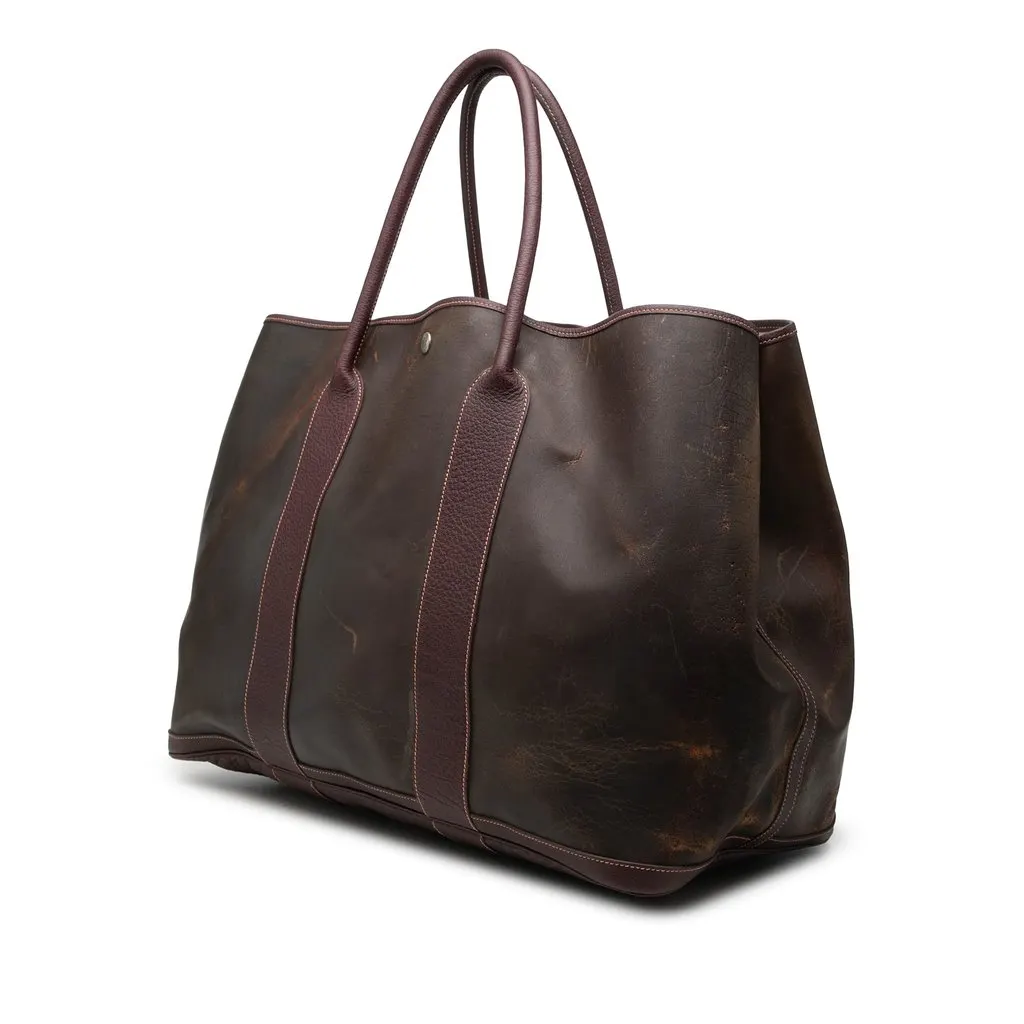 Hermès Amazonia and Buffle Skipper Garden Party 49 Brown Polyester Good - Back View