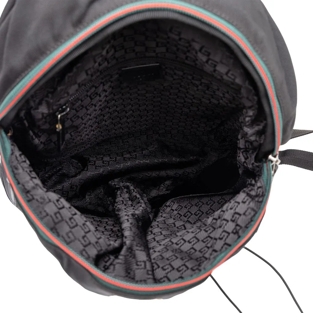 Gucci Nylon Web Backpack Black Polyamide Good - Model View