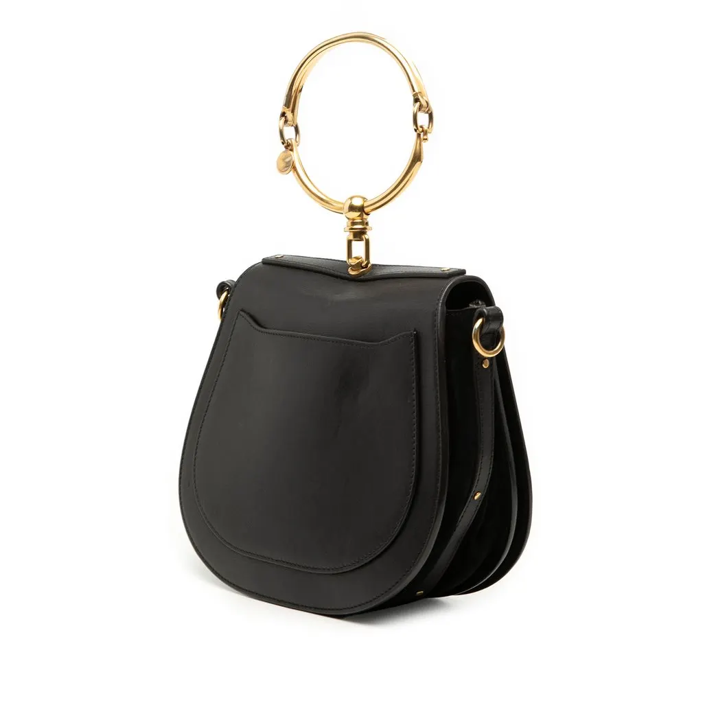 Chloé Medium Leather Nile Bracelet Satchel Black Leather Very good - Back View
