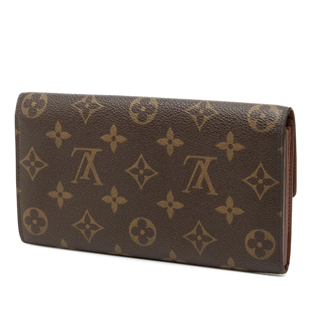 Louis Vuitton Monogram Sarah Long Wallet Brown Very good - Back View