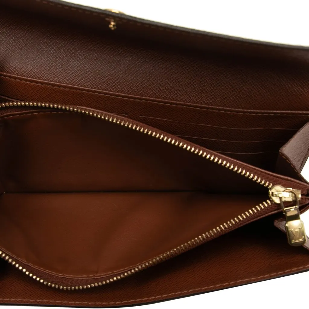 Louis Vuitton Monogram Sarah Long Wallet Brown Very good - Model View