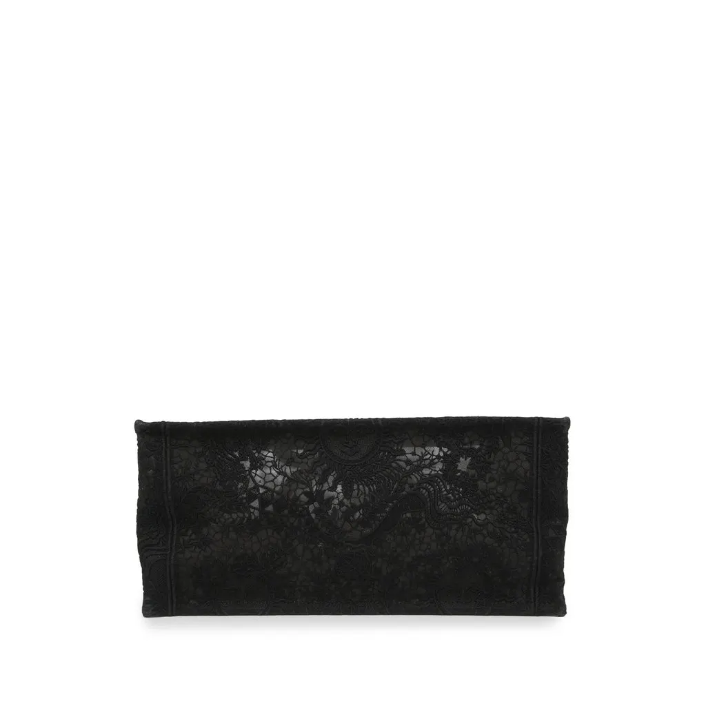 Dior Medium Canvas and Embroidered Mesh Macrame Toile de Jouy Soleil Book Tote Black Canvas Very good - Inside View