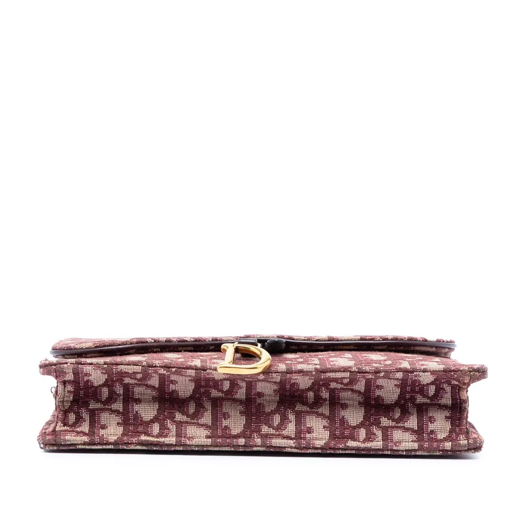 Dior Oblique Canvas Saddle Wallet On Chain Red Very good - Inside View