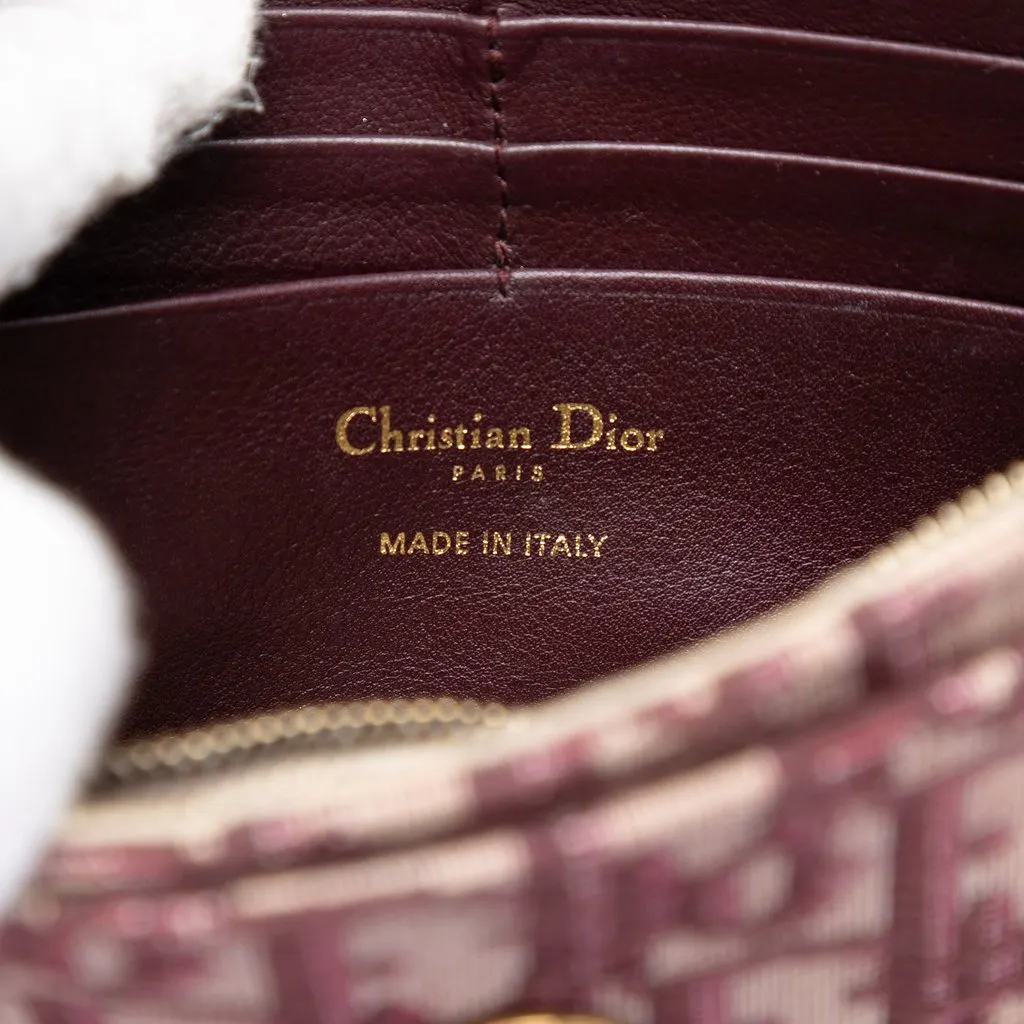 Dior Oblique Canvas Saddle Wallet On Chain Red Very good - Box View