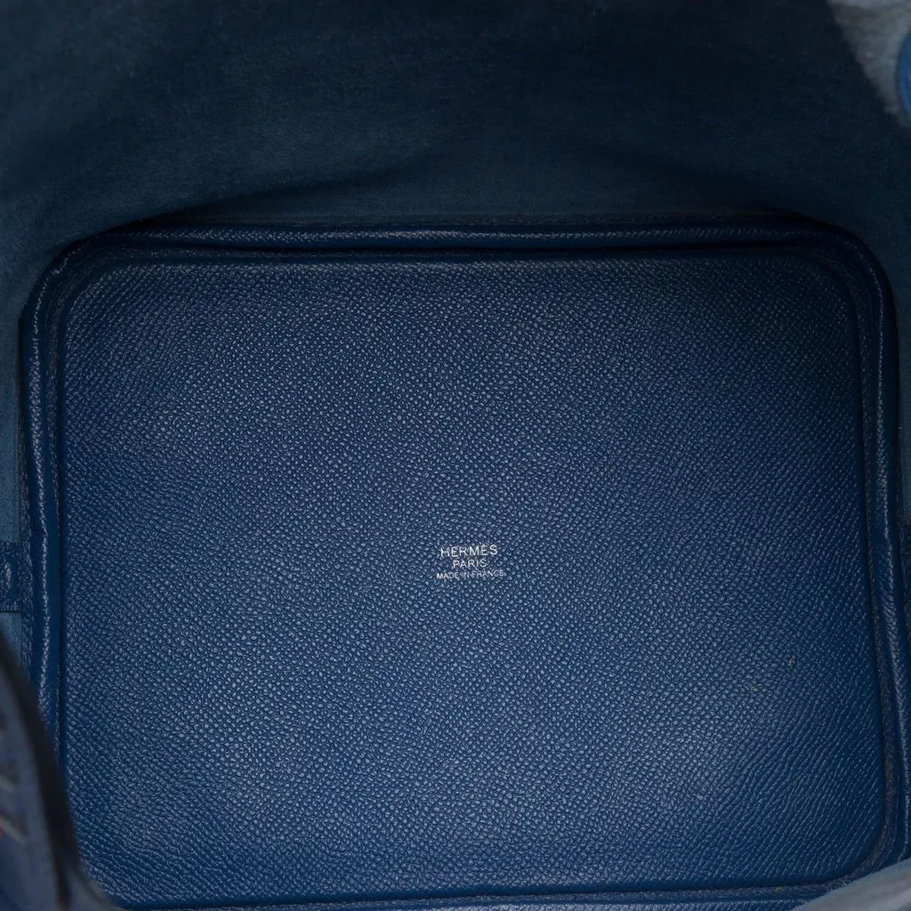 Hermès Epsom Tressage Picotin Lock 22 Blue Leather Very good - Model View