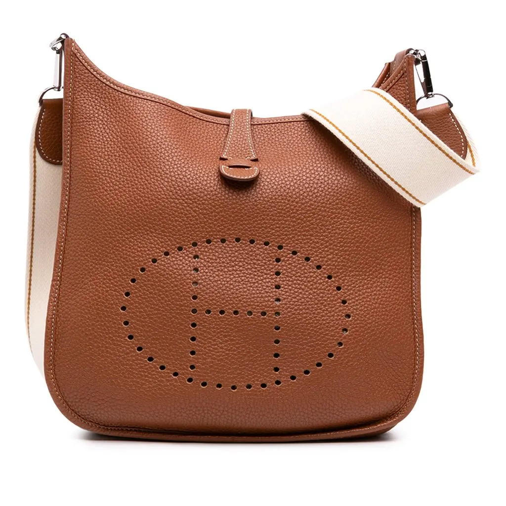 Hermès Clemence Evelyne III 29 Brown Leather Very good - Front View
