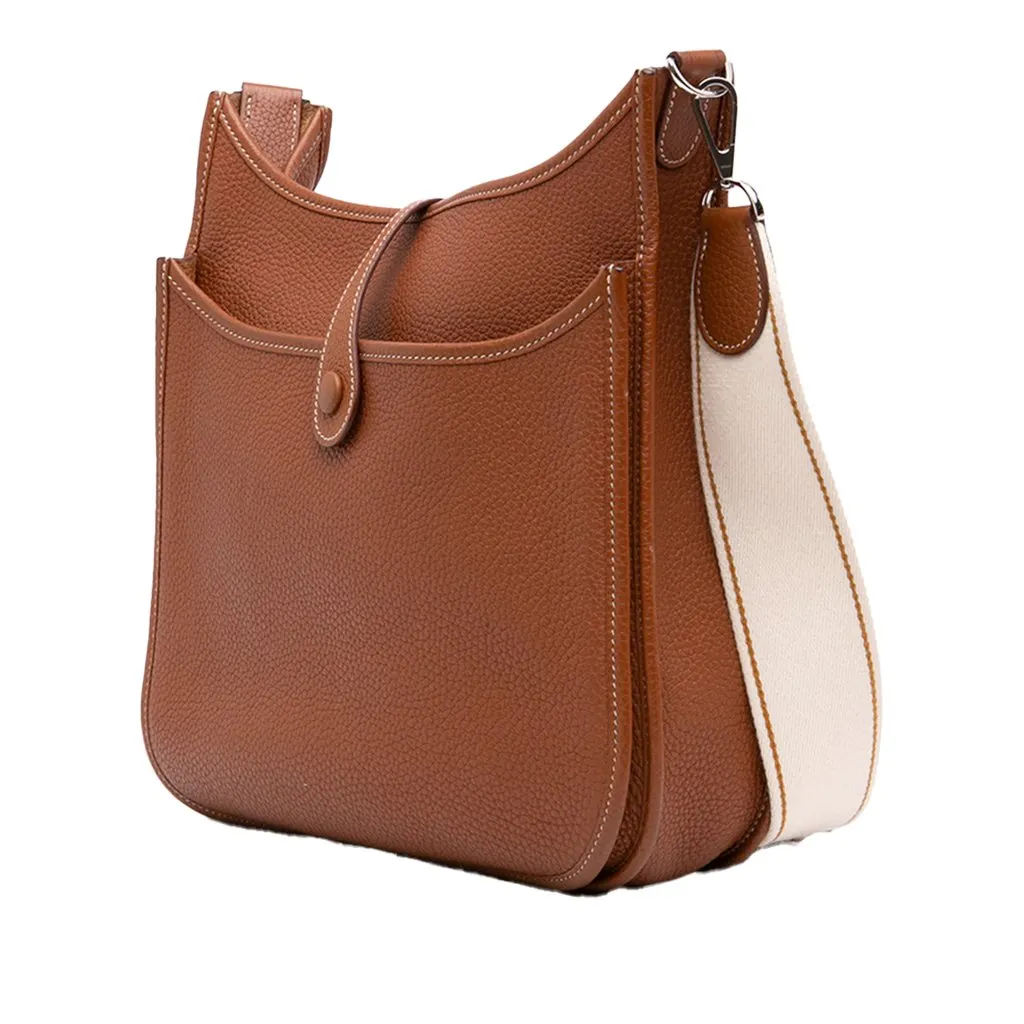 Hermès Clemence Evelyne III 29 Brown Leather Very good - Back View