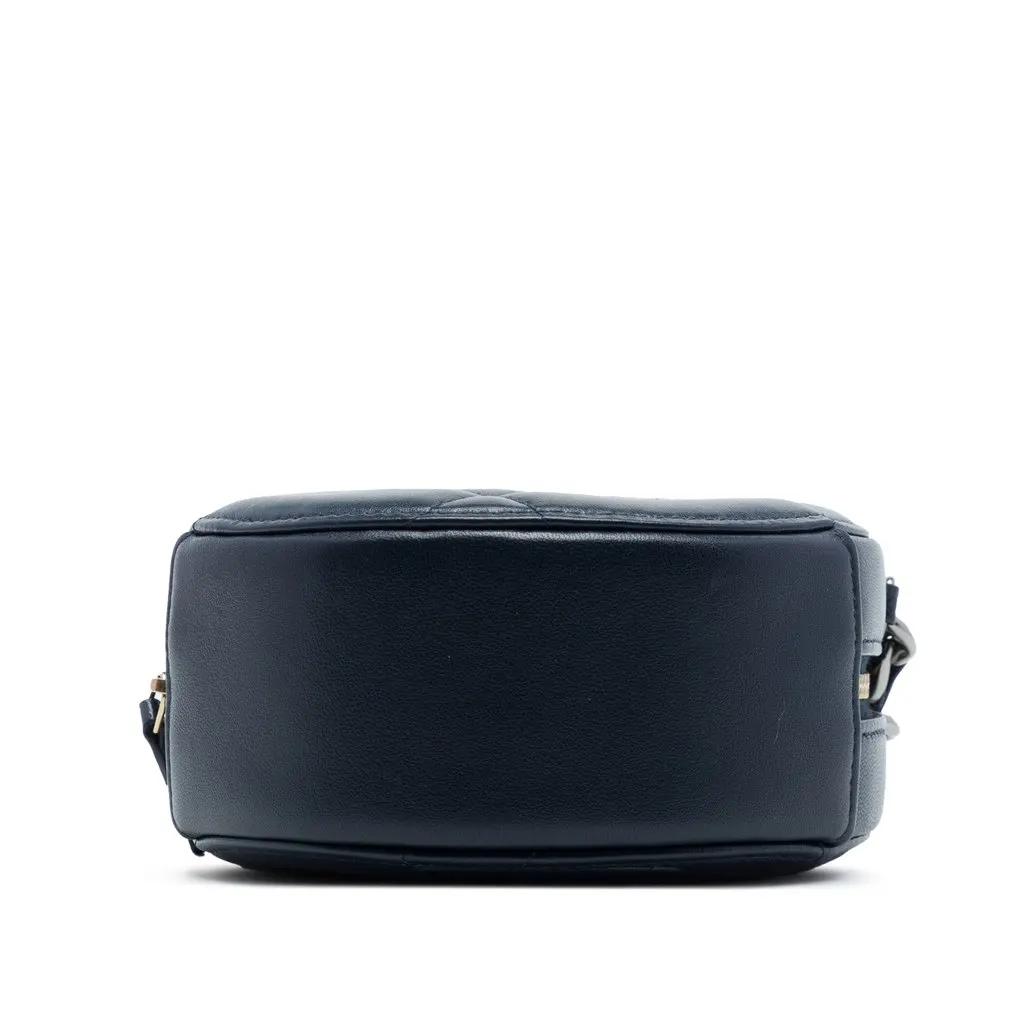 Chanel Lambskin 19 Round Clutch with Chain Blue Leather Very good - Inside View